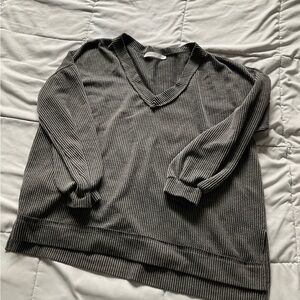 Altar'd State Gray V-Neck Sweater